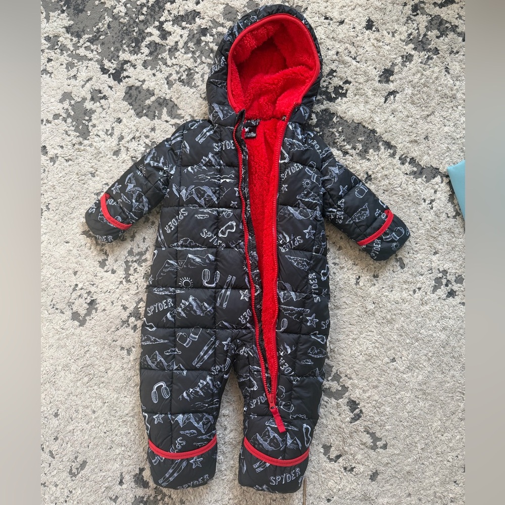 Spyder Black and Red Kids Footie